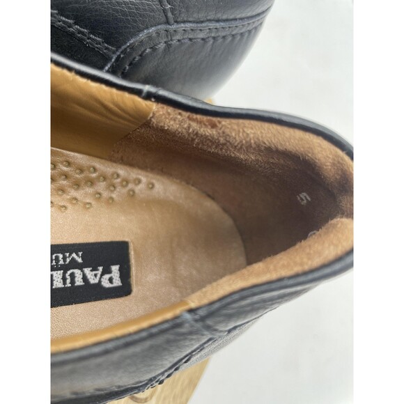 Paul Green Sneakers Womens 7.5 Black Leather Suede Lace Up Comfort Sneakers - Picture 7 of 12